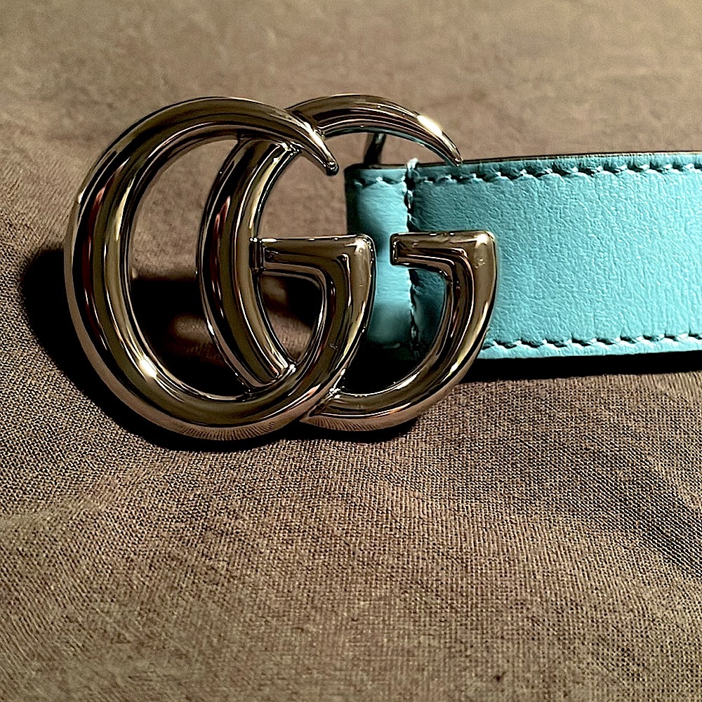 🔥❤️Rare XS Authentic Gucci Monogram GG Silver buckle